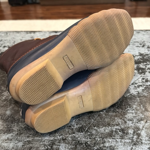 Sperry Navy/Brown Waterproof Saltwater Duck Boots Size 8.5 - Picture 7 of 8